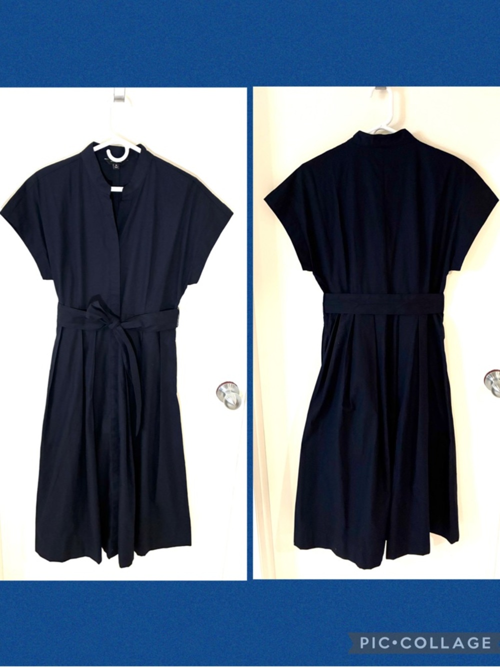 Banana Republic Factory Poplin Tie-Waist Midi Dress